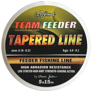 By Döme TF Tapered Leader 15m X 5 / 0.18-0.25 / Felvastagodó előtétzsinór