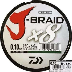 Daiwa J-BRAID X8 0,10mm 150m / Dark Green Fonott zsinór