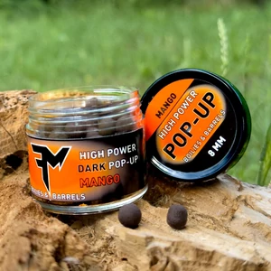 Feedermania High Power Dark Pop-Up Boilies & Barrels 8 mm Mango / Pop-Up mini bojli