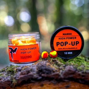 Feedermania High Power Pop-Up Boilies & Barrels 10mm MANGO / Pop-Up Csali