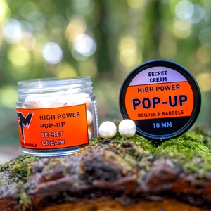 Feedermania High Power Pop-Up Boilies & Barrels 10mm SECRET CREAM / Pop-Up Csali