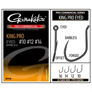 Gamakatsu King Pro Eyed A1 PTFE Barbless / Szakáll nélküli füles feeder horog