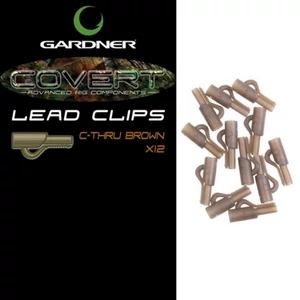 Gardner Covert Lead Clips - 12 db / Brown - Ólomklipsz