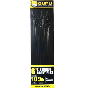 Guru Xs Carp Pole Rigs 6 col - 9 lb / Szakáll nélküli előkötött pontyozó horog