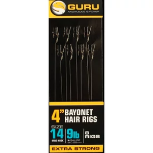 Guru Bayonet Ready Rigs 4col - 10cm / SIZE 10 - 12lb / 0,25mm / Előkötött horog