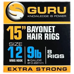 Guru Bayonet Ready Rigs 15col-38cm - Size 12 - 9lb / 0,22mm / Előkötött horog