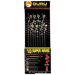 Guru 2022 Super MWG Bait Bands 4ft 10 / Előkötött szilikonkarikás feeder horog