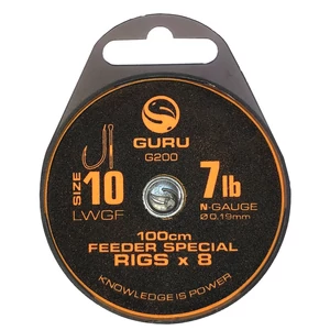 Guru LWGF Feeder Special Rig - 100cm / Size 10 - 0.19mm / Előkötött horog