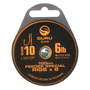 Guru LWGF Feeder Special Rig - 100cm / Size 10 - 0.17mm / Előkötött horog