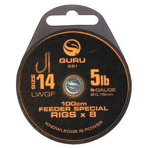 Guru LWGF Feeder Special Rig - 100cm / Size 14 - 0.15mm / Előkötött horog