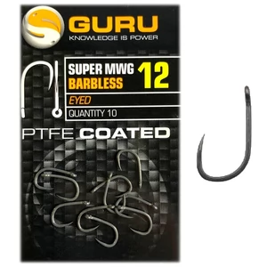 Guru Super MWG Barbless Eyed Hooks - 12 / Szakáll nélküli füles horog
