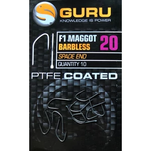 Guru F1 Maggot Hook / Size 20 - Barbless/Spade End / Horog