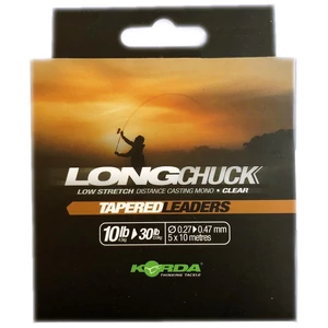 Korda LongChuck Tapered Leaders 0.27mm (10lb) - 0.47mm (30lb) / Vastagodó előtétzsinór