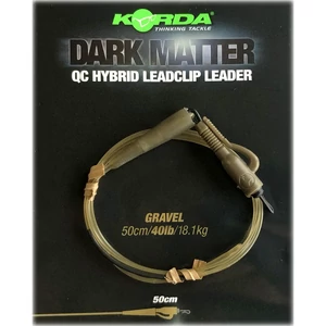 Korda Dark Matter QC Hybrid Leadclip Leader - 50cm Gravel