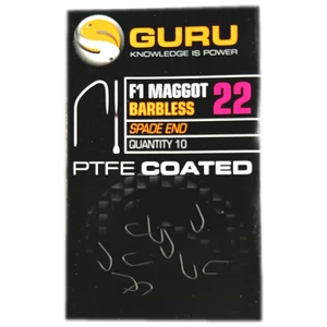 Guru F1 Maggot Hook / Size 22 - Barbless/Spade End / Horog