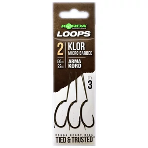 Korda Loop Rigs Klor 2 - 50lb / Előkötött Mikroszakállas Horog