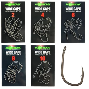 Korda Wide Gape Micro Barbed / Mikroszakállas pontyozó horog