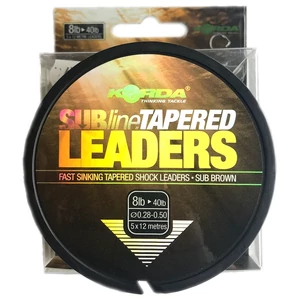 Korda Subline Tapered Leader 0,28mm - 0,50mm / Felvastagodó dobóelőtét zsinór