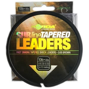 Korda Subline Tapered Leader 0.30mm - 0,50mm / Felvastagodó dobóelőtét zsinór