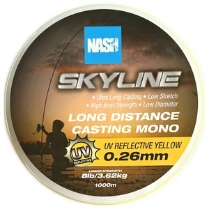 Nash Skyline Long Distance Casting Mono 0.26mm 8lb - Yellow / UV Sárga Monofil Főzsinór