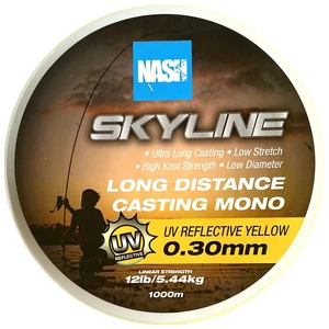Nash Skyline Long Distance Casting Mono 0.30mm 12lb - Yellow / UV Sárga Monofil Főzsinór