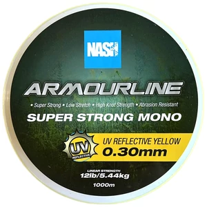 Nash Armourline Super Strong Mono 0.30mm 12lb - Yellow / UV Sárga Monofil Főzsinór