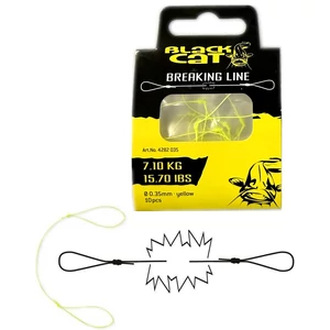 Black Cat Breaking Line - 0.35 mm Yellow / Előkötött szakító zsinór