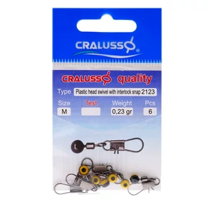 Cralusso Plastic Head Swivel With Interlock Snap - M / Gyöngyös csúszó úszórögzítő