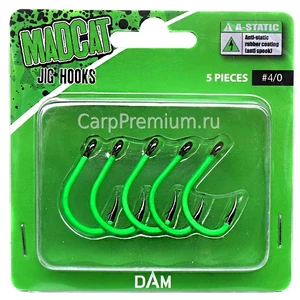 MadCat A-Static Jig Hook # 4/0 / Harcsázó horog