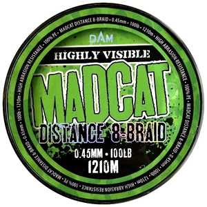MadCat Distance 8-Braid 0.45mm - 100 lb / Harcsázó fonott zsinór