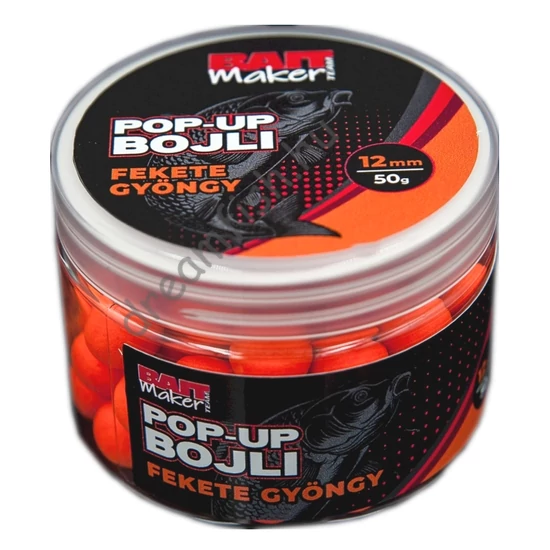 Bait Maker Team Pop Up Bojli 12mm / Fekete Gyöngy 50g