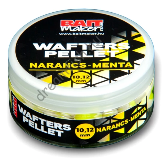 Bait Maker Team Wafters Pellet 10-12mm / Narancs-Menta 30g / Csalizó pellet