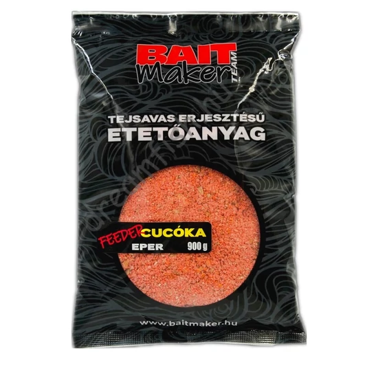 Bait Maker Team Tejsavas Erjesztésű Etetőanyag / Feeder Cucóka Eper 900 g