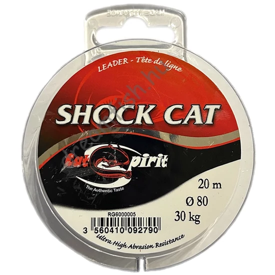 Cat Spirit Shock Cat - 20m Clear 0.80 mm / Harcsázó előkezsinór