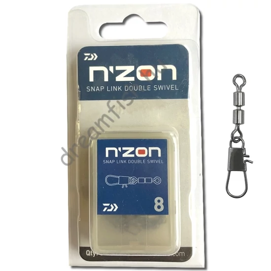 Daiwa N'ZON Snap Link Double Swivel - 8 / Dupla forgó kapoccsal
