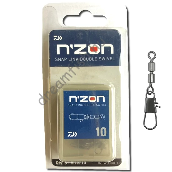 Daiwa N'ZON Snap Link Double Swivel - 10 / Dupla forgó kapoccsal