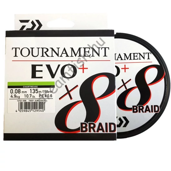 Daiwa Tournament X8 Braid EVO+ / Zöld Fonott zsinór