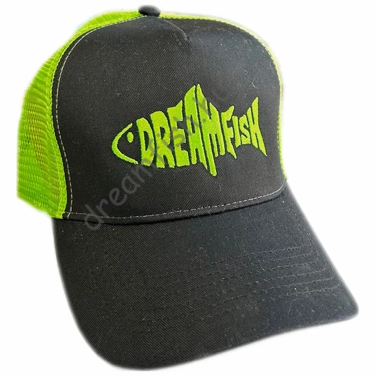 DreamFish Black-Green Cap / Baseball Sapka