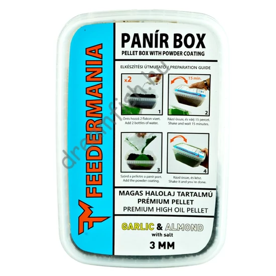Feedermania Panír Box 3mm Garlic and Almond / Pellet + panír por