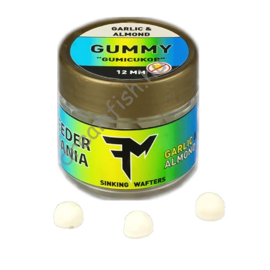 Feedermania GUMMY 12mm GARLIC - ALMOND / Gumicukor Csali