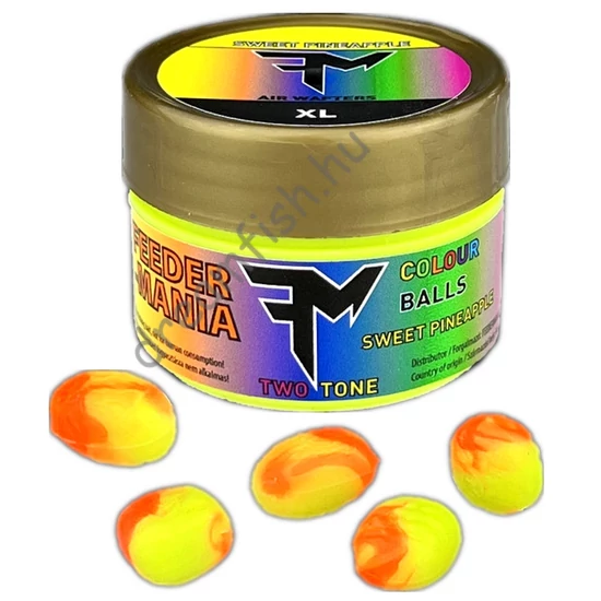 Feedermania Colour Balls Two Tone Sweet Pineapple XL / Plasztik csali