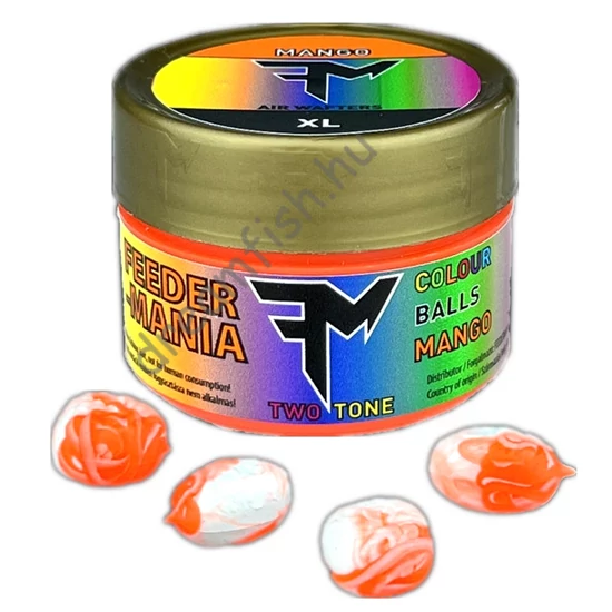 Feedermania Colour Balls Two Tone Mango XL / Plasztik csali