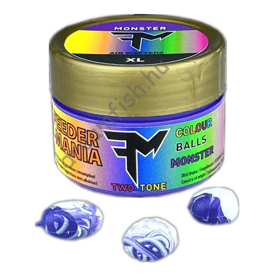 Feedermania Colour Balls Two Tone Monster XL / Plasztik csali