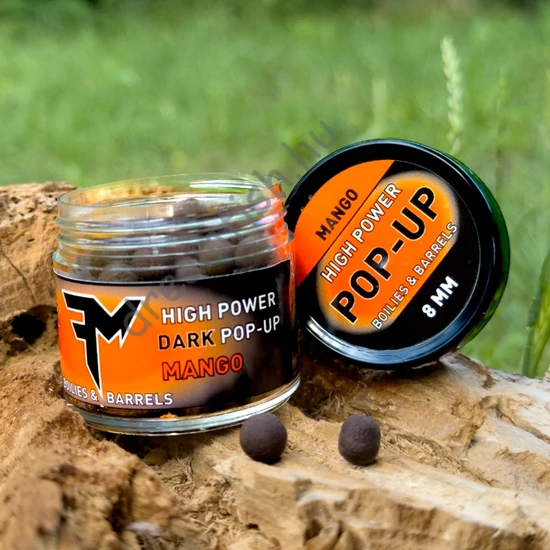 Feedermania High Power Dark Pop-Up Boilies & Barrels 8 mm Mango / Pop-Up mini bojli