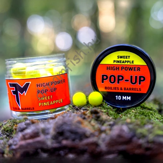 Feedermania High Power Pop-Up Boilies & Barrels 10mm SWEET PINEAPPLE / Pop-Up Csali