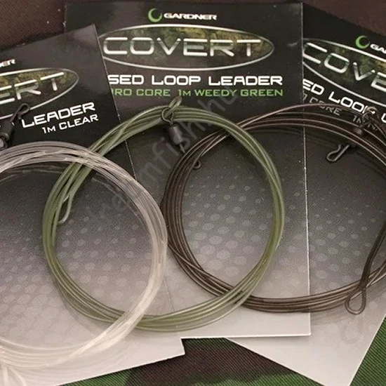Gardner Covert Fused Loop Leaders - Clear / Green / Silt - Előtét szerelék