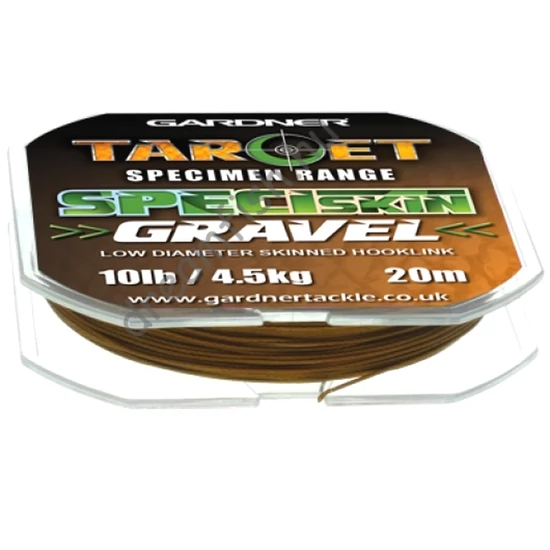 Gardner Target Speciskin - Gravel 10lb / Bevonatos fonott előkezsinór