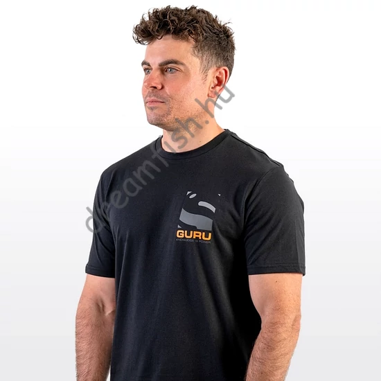 Guru Magnify Black Tee / Fekete rövid ujjú póló