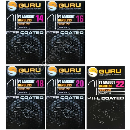 Guru F1 Maggot Hook / Barbless/Spade End