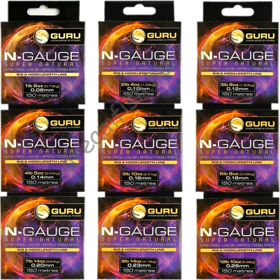 Guru N-Gauge Super Natural Clear 150m / Átlátszó monofil zsinór